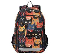 ALAZA Backpack for School Black Cat Laptop Backpack Womens Travel Backpack Mens Casual Daypack Backpack Fits 15.6 Inch Laptop Waterproof