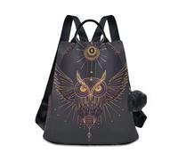 ALAZA Backpack Womens, Anti-Theft Womens Backpack Travel Handbags Shoulder Bag Owl Boho Ladies Rucksack Fashion Casual Backpacks Daypack, Hairball Pendant