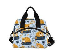 ALAZA Beaver Forest Insulated Lunch Bag Large Capacity Lunch Box Tote Bag Portable Cool Bag for Kids Girls Boys Adults School Picnic Travel