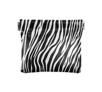 ALAZA Black White Zebra Stripe Small Squeeze Coin Purse PU Leather Mini Wallet Change Pouch for Women Men Kids