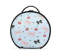 ALAZA Bow Cherry Pattern Travel Makeup Case, Portable Artist Makeup Storage Bag