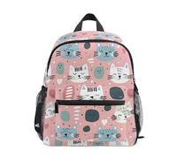 ALAZA Boys Girls Toddler Backpack Child School Bags, Cute Cat Kids Mini Kawaii Backpacks Rucksack Small Bookbag Children's Backpack with Chest Strap Name Tag