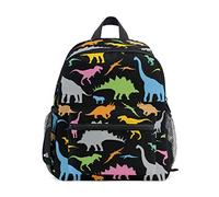 ALAZA Children's Backpack, Kids Schoolbag Stylish Rainbow Dinosaurs Students Bookbag for Boys Girls, Chest Strap