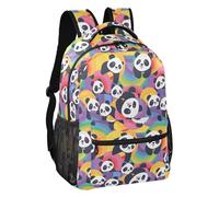 ALAZA Children's Backpack, Schoolbag Pandas Rainbow Large Capacity Students Bookbag Rucksack Knapsack for Boys Girls