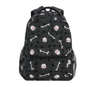 ALAZA Children's Backpack, Schoolbag Skull Spider Web Large Capacity Students Bookbag Rucksack Knapsack for Boys Girls Adults Teen