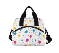ALAZA Colorful Balloons Dots Insulated Lunch Bag Large Capacity Lunch Box Tote Bag Portable Cool Bag for Kids Girls Boys Adults School Picnic Travel