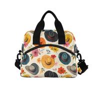 ALAZA Colorful Cowboy Hat Flower Insulated Lunch Bag Large Capacity Lunch Box Tote Bag Portable Cool Bag for Kids Girls Boys Adults School Picnic Travel