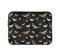 ALAZA Cute Laptop Sleeve for Women 15.6 Inch Gothic Death Moth Butterfly | Quilted Laptop Case Lightweight Padded Computer Sleeve Bag Protective Notebook Cover for College Students Office Business