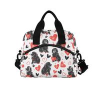 ALAZA Cute Newfoundland Dog Heart Insulated Lunch Bag Large Capacity Lunch Box Tote Bag Portable Cool Bag for Kids Girls Boys Adults School Picnic Travel