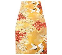 ALAZA Double-Sided Japanese Kimono and Sakura Table Runner 18x72 Inches Long,Table Cloth Runner for Wedding Birthday Party Kitchen Dining Home Everyday Decor