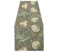 ALAZA Double-Sided William Morris Table Runner 14x108 Inches Long,Table Cloth Runner for Wedding Birthday Party Kitchen Dining Home Everyday Decor 5