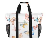 ALAZA Jungle Forest Animal Tiger Waterproof Beach Tote Bags, Multi10