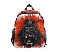 ALAZA Kids Backpack King Kong Toddler Bag for Boys Daycare Bag Waterproof Preschool Schoolbag, White, S, Daypack Backpacks