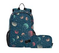 ALAZA Kids Backpack with Lunch Bag Set Planets Constellations 2 Piece