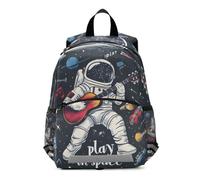 ALAZA Kids Rucksack Mini Toddler Backpack 2-6 Astronaut Holding A Guitar