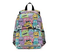 ALAZA Kids Rucksack Mini Toddler Backpack 2-6 Cute Monster Cartoon Doodle