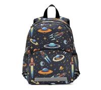 ALAZA Kids Rucksack Mini Toddler Backpack 2-6 Ufo Aliens and Spaceships
