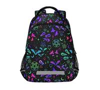 ALAZA Laptop Backpack with Chest Strap, Gothic Different Magic Elements School Backpack, Travel Hiking Backpack for Boys Girls Teen Adult, Rucksack, Knapsack