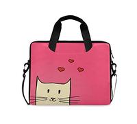ALAZA Laptop Bag, Cat In Love Hand Drawn Illustration Computer Sleeve Case Laptop Handbags Briefcase with Strap and Handle for Boys Girls Women Men 14 15 15.6 Inch