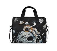 ALAZA Laptop Bag for 16 15.6 inch Astronauts on Skull Planet, Laptop Briefcase Bag for Women Men Student Work, Travel Shoulder Messenger Tote Cases Sleeves