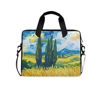 ALAZA Laptop Bag for 16 15.6 inch Colorful Landscape Field, Laptop Briefcase Bag for Women Men Student Work, Travel Shoulder Messenger Tote Cases Sleeves