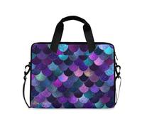 ALAZA Laptop Bag for 16 15.6 inch Iridescent Mermaid Scal, Laptop Briefcase Bag for Women Men Student Work, Travel Shoulder Messenger Tote Cases Sleeves