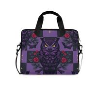 ALAZA Laptop Bag for 16 15.6 inch Purple Owl, Laptop Briefcase Bag for Women Men Student Work, Travel Shoulder Messenger Tote Cases Sleeves