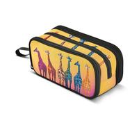 ALAZA Large Pencil Case, Big Capacity Pencil Bag Pen Pouch Holder 3 Compartments,Funny Giraffe School Office Supplies Stationery Makeup Bag Storage Organizer for Students Girls Boys Women Men