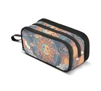 ALAZA Large Pencil Case, Big Capacity Pencil Bag Pen Pouch Holder 3 Compartments, Sun Cloud Tarot Card School Office Supplies Stationery Makeup Bag Storage Organizer for Students Girls Boys Women Men