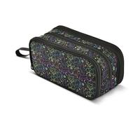 ALAZA Large Pencil Case, Big Capacity Pencil Bag Pen Pouch Holder 3 Compartments, Witchcraft Black Cats School Office Supplies Stationery Makeup Bag Storage Organizer for Students Girls Boys Women Men