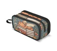 ALAZA Little Dinosaur Book Pencil Case Large Pen Pouch Holder Stationery Bag for Girls Boys Adults School Office