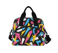 ALAZA Lunch Bags for Women Adults Girls Boys, Lightning Insulated Lunch Box with Shoulder Straps and Handle, Crossbody Tote Lunch Bag for School Office