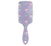 ALAZA Paddle Hair Brush for Girls Women Kids, Cute Cartoon Unicorns Stars Hearts Diamonds Cute Detangling Brush Air Cushion Vented Comb for Fine Long Curly Wavy Thick Coarse Hair