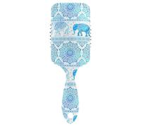 ALAZA Paddle Hair Brush for Girls Women Kids, Ethnic Mandala Elephant Cute Detangling Brush Air Cushion Vented Comb for Fine Long Curly Wavy Thick Coarse Hair