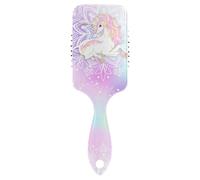 ALAZA Paddle Hair Brush for Girls Women Kids, Unicorn Mandala Lotus Cute Detangling Brush Air Cushion Vented Comb for Fine Long Curly Wavy Thick Coarse Hair