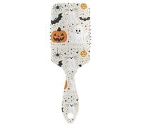 ALAZA Paddle HairBrush for Women Kids, Cute Ghosts and Pumpkins Bats Gairls Detangling Hairbrush Air Cushion Hair Comb for Long Thick Curly Wavy Hair