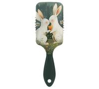 ALAZA Paddle HairBrush for Women Kids, Rabbits Sharing A Carrot Gairls Detangling Hairbrush Air Cushion Hair Comb for Long Thick Curly Wavy Hair