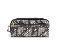 ALAZA Pencil Case, Gothic Moth Skull Moon Esoteric Makeup Pouch Wallet Large Capacity Waterproof School Zipper Pen Bag Multiple Compartments for Students Women Girls