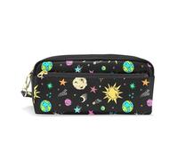 ALAZA Pencil Case, Space Doodles Makeup Pouch Wallet Large Capacity Waterproof School Zipper Pen Bag Multiple Compartments for Students Women Girls