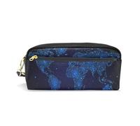 ALAZA Pencil Case, World Map Makeup Pouch Wallet Large Capacity Waterproof School Zipper Pen Bag Multiple Compartments for Students Women Girls
