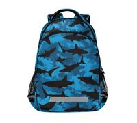 ALAZA Red Cherry Girls Backpack Preschool Elementary Kindergarten School Bookbag Travel Backpack Laptop Bag, Ocean Shark, L
