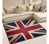 ALAZA Retro Union Jack British Flag Non Slip Area Rug 5' x 7' for Living Dinning Room Bedroom Kitchen Hallway Office Modern Home Decorative, J61364910P147C162S245