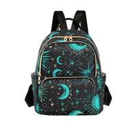 ALAZA Space Galaxy Constellation Cloud Mini Backpack Purse for Women Travel Bag Lightweight Shoulder Bag Fashion Daypack, Sun Moon and Stars, S, Daypack Backpacks