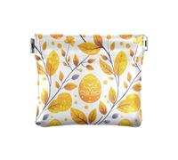 ALAZA Spring Easter Eggs and Leaves Small Squeeze Coin Purse PU Leather Mini Wallet Change Holder Pouch for Women Girls