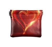 ALAZA Valentines Abstract Heart Small Squeeze Coin Purse PU Leather Mini Wallet Change Pouch for Women Girls