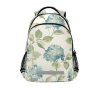 ALAZA Watercolor Blue Hydrangea Pattern Backpack School Bag for Kids Casual Travel Daypack Girls Boys Lightweight Backpacks