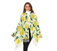 ALAZA Women's Scarf Fall Winter Pashmina Scarf Shawls and Wraps, Fashion Large Long Warm Soft Neck Scarf Tropical Plant Lemon Travel Scarf for Girls Ladies Evening Dresses