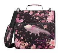 ALAZA Zipper Binder 3 Ring Binder Organizer with Zipper Shoulder Strap Large Capacity Multi-Pocket Trapper Keeper File Folder, Multicolored 11, One Size