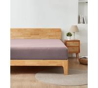 Alazuria Queen Size Fitted Sheet Only - 12" to 16" Deep Pockets - Ultra Soft & Breathable Bed Sheet - Hotel Quality Mattress Sheets (80" X 60", Berry Mocha)