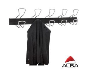 Alba 5 Hook Coat Hanger Door or Wall Mounted Rack Silver Wire PMPRO5M